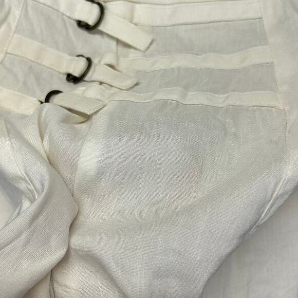 Boston Design Studio Linen Blend Shorts Womens 6 Ecru 28" W Semi Sheer 7" Inseam - Picture 7 of 16